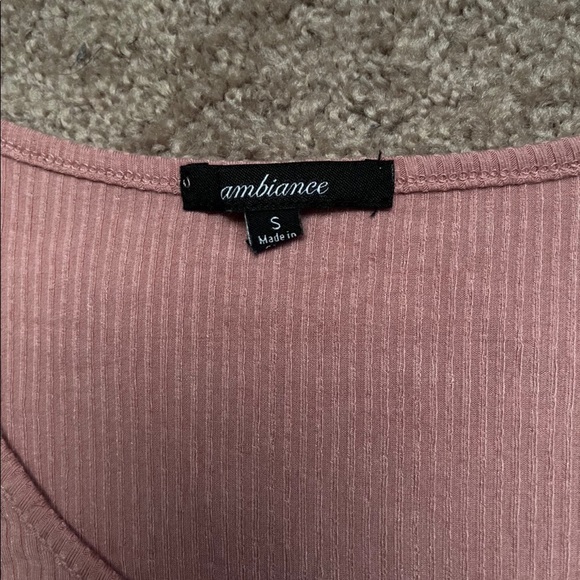 Ribbed Pink Bodysuit - Picture 3 of 3